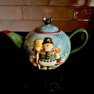 NWT Debbie Mumm Nutcracker Mini Teapot
